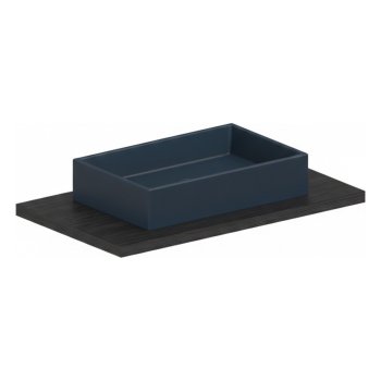 Lavoar pe blat Scarabeo TEOREMA 2.0 60x40 cm, albastru, lucios